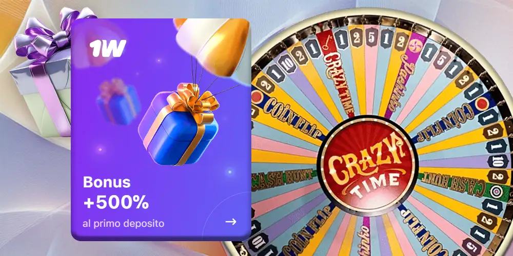 Bonus di benvenuto Crazy Time