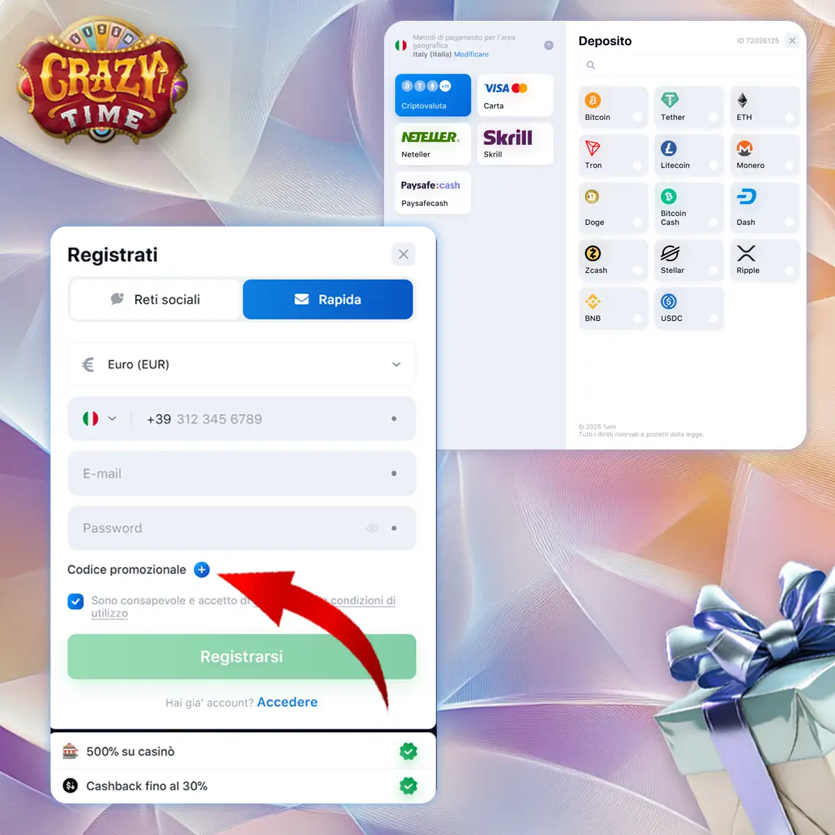 Come ottenere il bonus Crazy Time